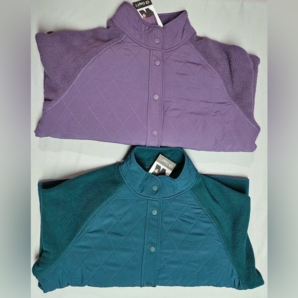 Gapfit Women's Fleece Sherpa Button Down Sweaters Assorted Colours 2 Pack NWT - Picture 3 of 3